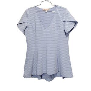 Hutch Anthropologie V Neck Short Sleeve Top